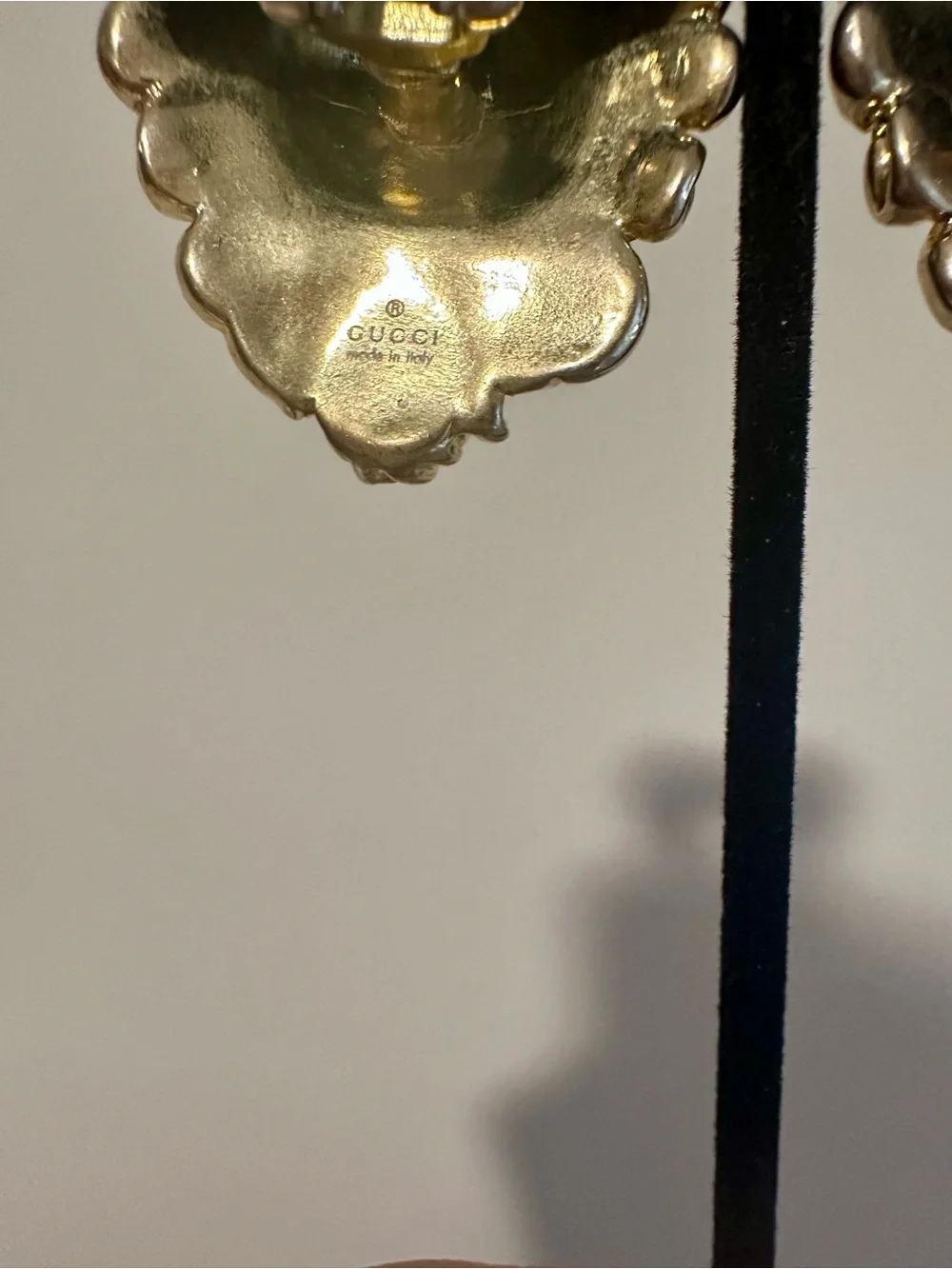 Gucci Lion Head Crystal Clip on Earrings